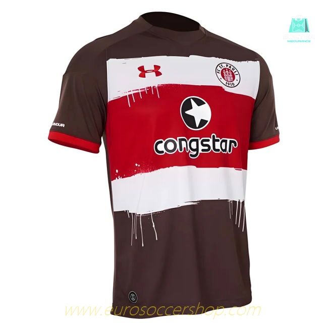 2017-2018 St Pauli Home Football Shirt