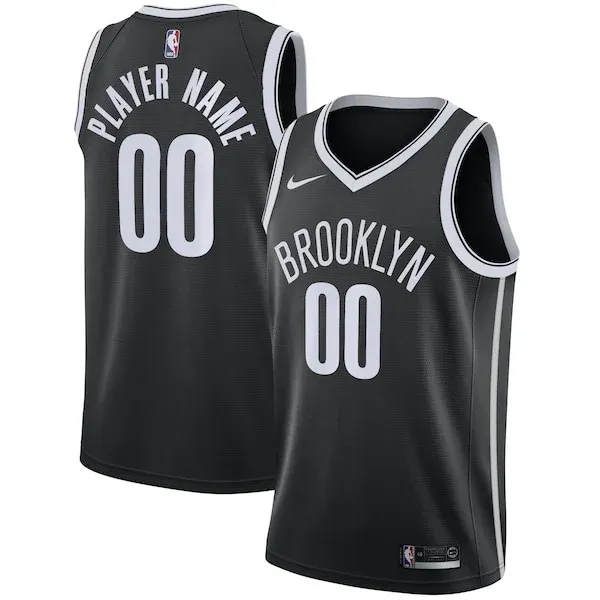 Brooklyn Nets BKN Swingman Jersey - top-tier team-jersey - Black