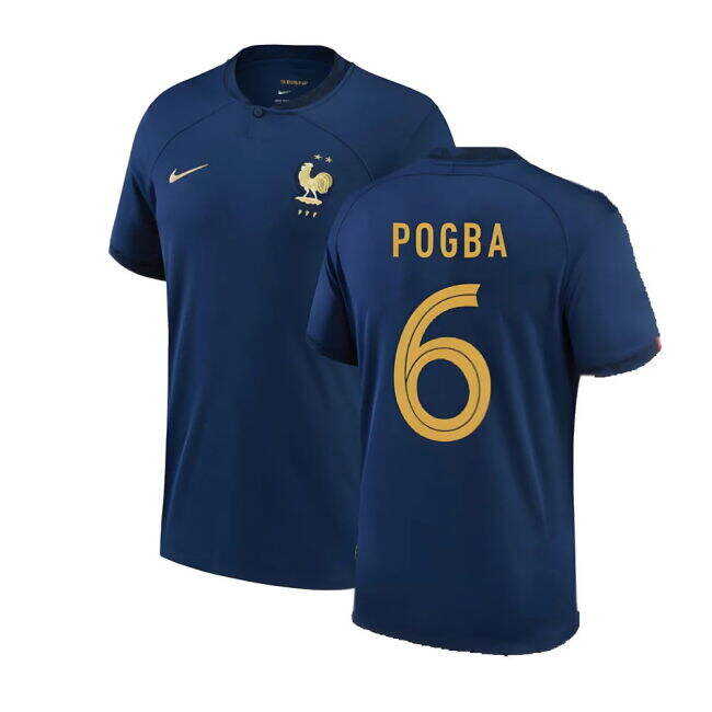 Wholesale 2022-2023 France Home Shirt (POGBA 6) Playful