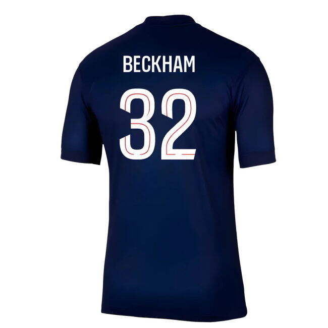 2025-2026 PSG Home Soccer Shirt (Beckham 32) | Breathable