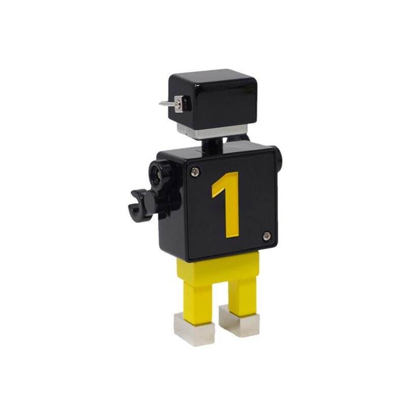 Football Robot Clock - Black/Yellow