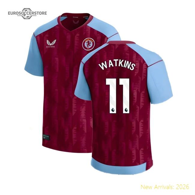 2023-2024 Aston Villa Home Official Jersey Watkins Umbro Pro