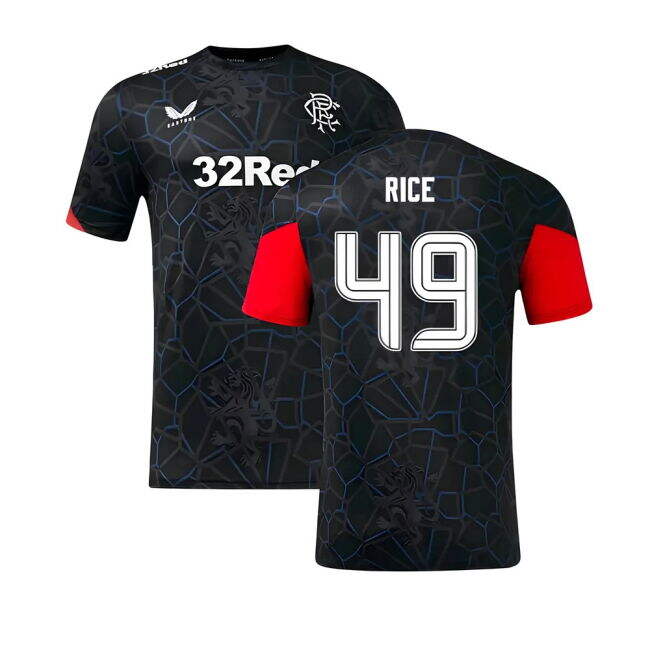 Glasgow Rangers Supporter Tee R. 4 #9 2024-2025 Season Fan Favor (v5)