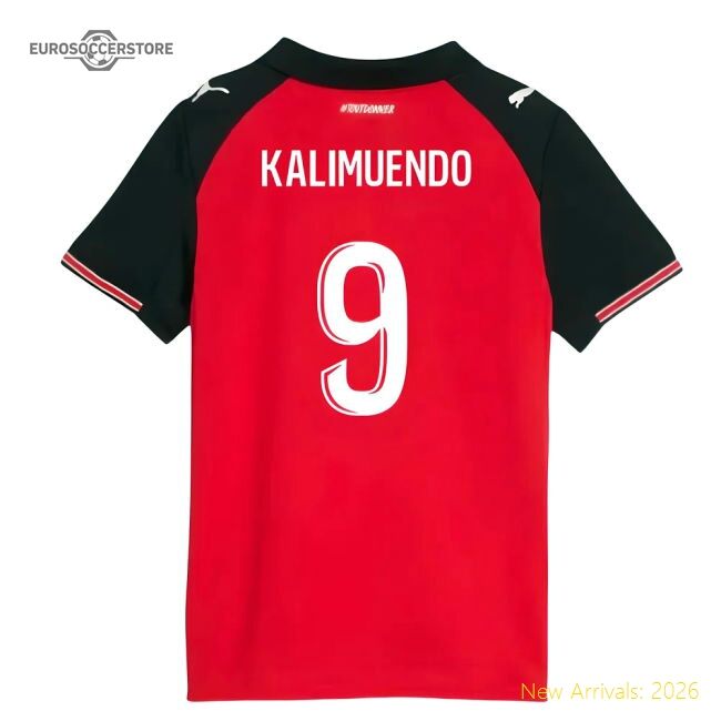 Genuine 2025-2026 Stade Rennais Home Shirt (Kids) (Kalimuendo 9)