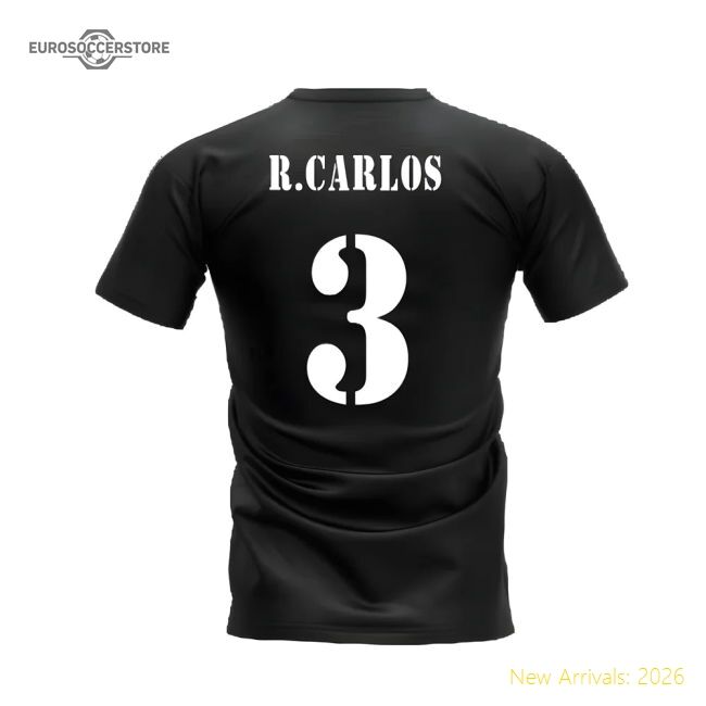 Premium Real Madrid 2002-2003 Retro Shirt T-shirt (black) (rcarlos 3)