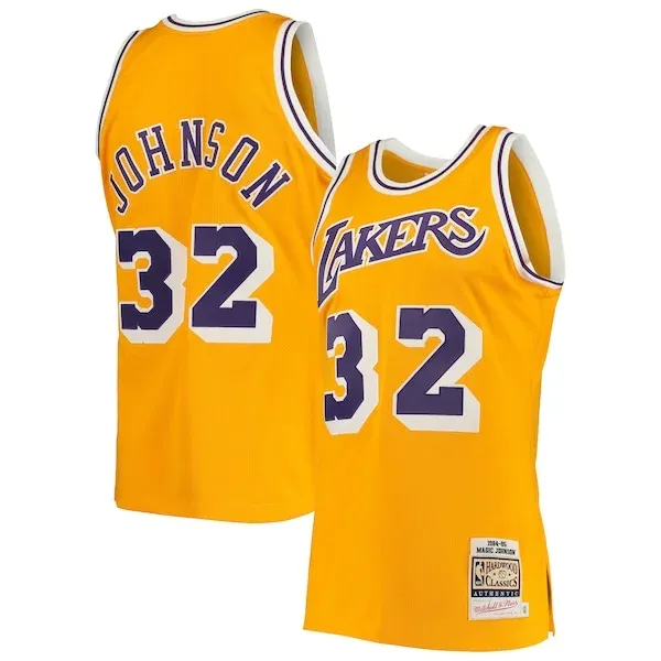Magic Johnson LAL Authentic Jersey - premium NBA casual sports
