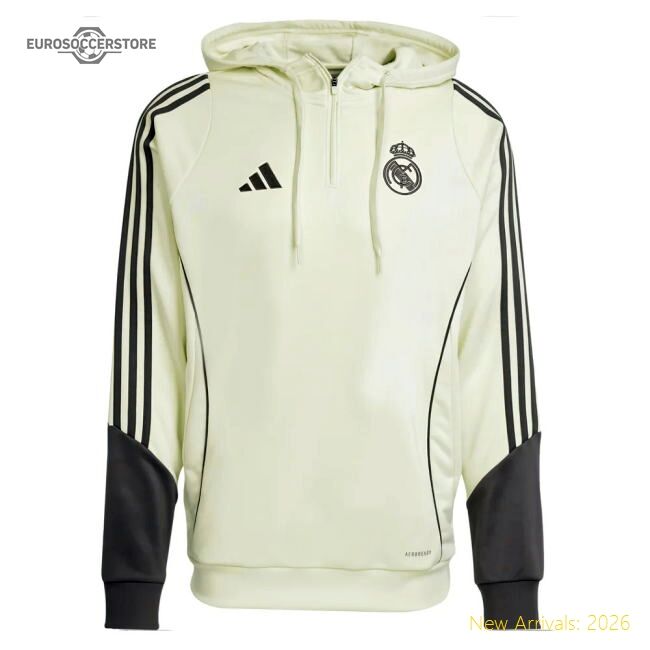 2025-2026 Real Madrid Training Hoody (almost Lime) - Fan Design