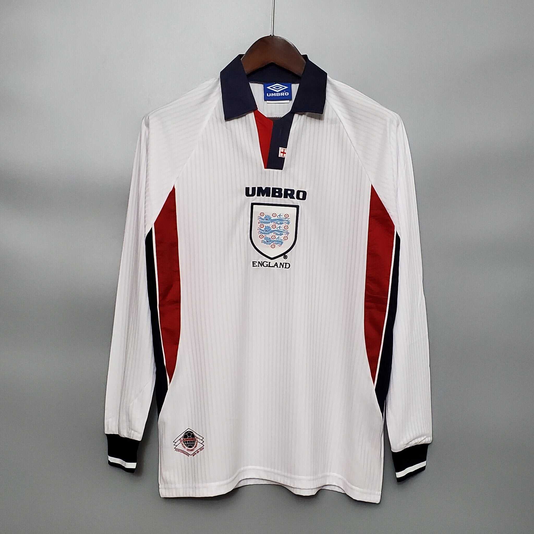 1998 England Home retro kit – Long Sleeve