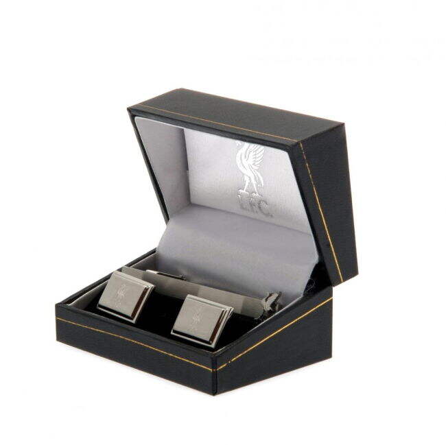 classic Liverpool FC Tie Slide & Cufflink Set