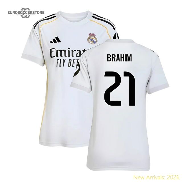 2025-2026 Real Madrid Home Jersey Brahim Performance Fabric