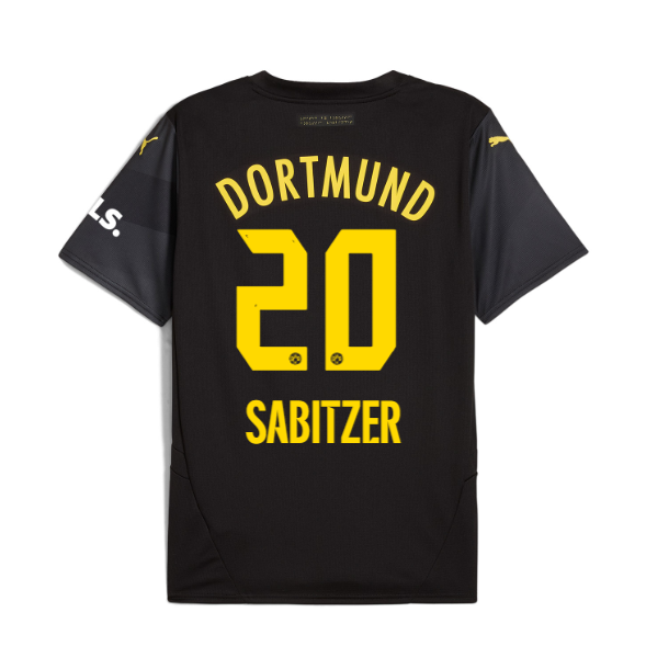 2024-25 Season Borussia Dortmund Away Jersey Featuring Sabitzer, Version 20