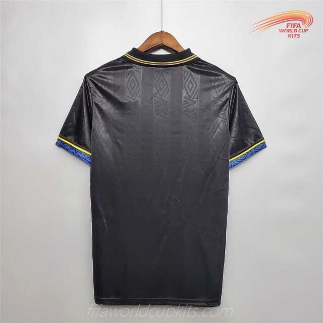 Manchester United 93-94 Away Black Football Kit
