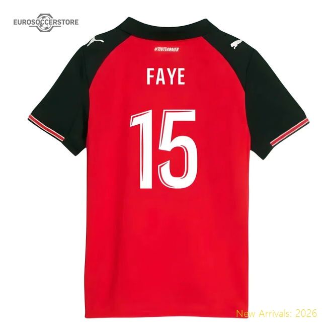 Best-Selling 2025-2026 Stade Rennais Home Shirt (Kids) (Faye 15)