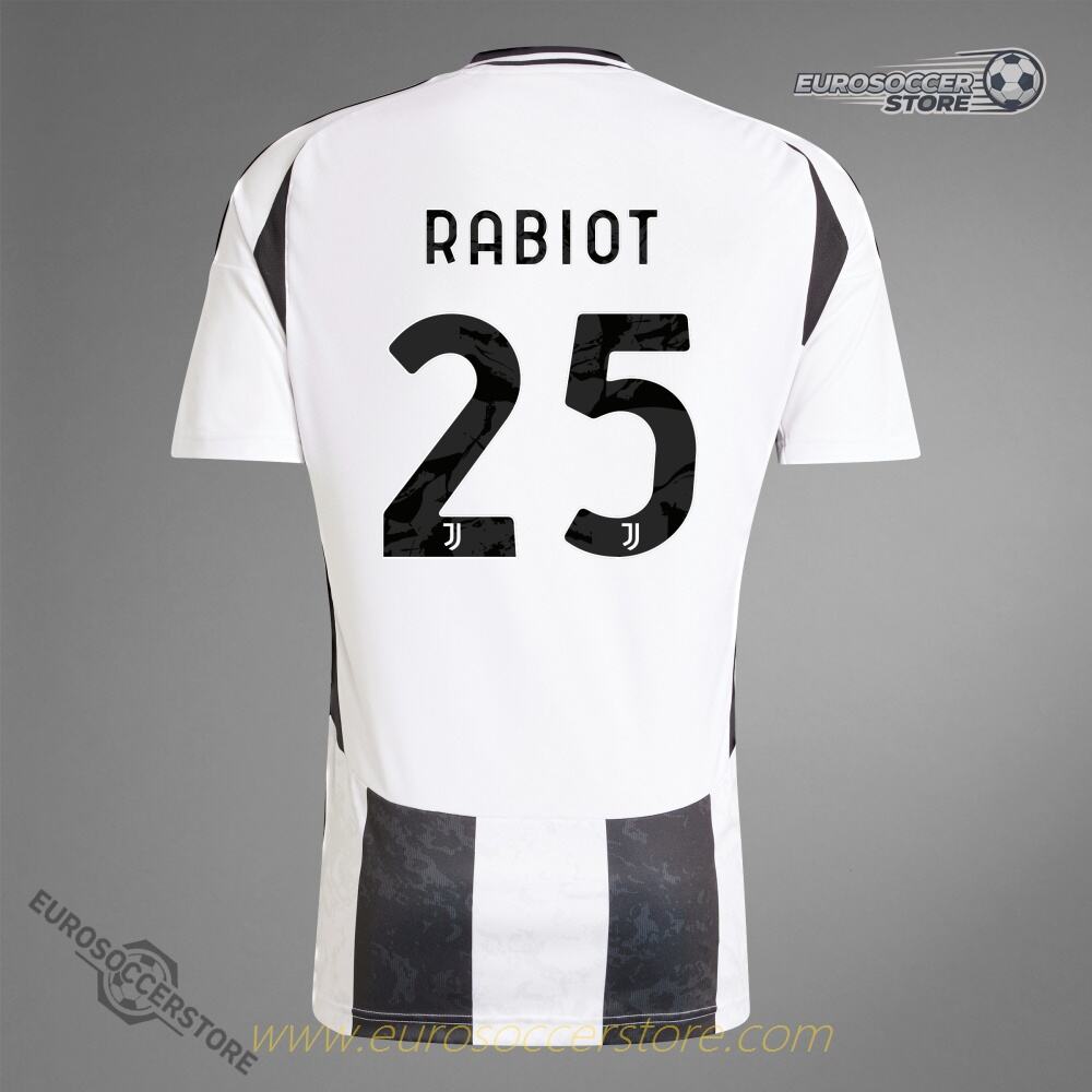 Juventus Home RABIOT 25 Football Jersey for the 24-25 Season