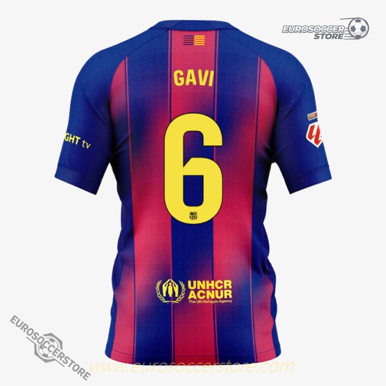 Barcelona 25-26 Home Player Version Jersey with GAVI 6