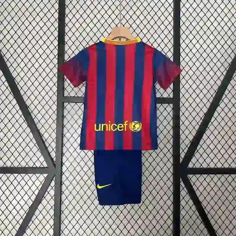 2013-2014 Kids Barcelona Jersey retro kit