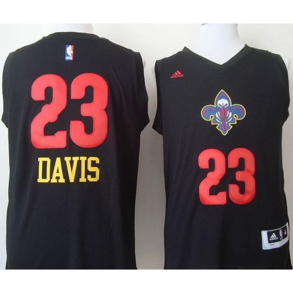 Pelicans #23 Anthony Davis Black New Fashion Stitched NBA Jersey