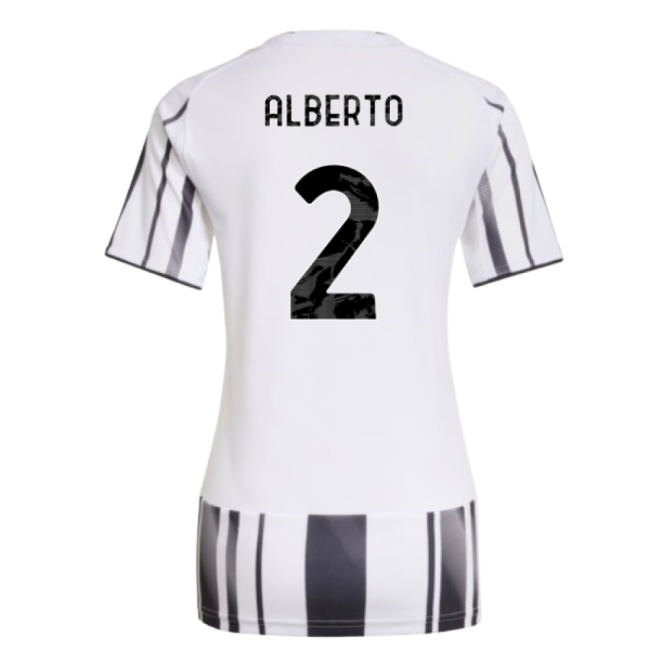 2025-2026 Juve Home Shirt (Womens) (Alberto 2) Stretch Fabric