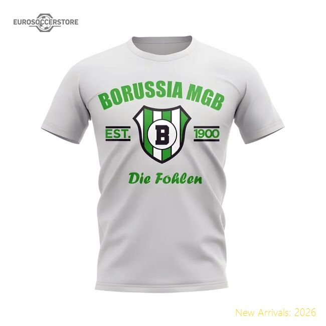 Top-Quality Borussia Mgb Established Football T-Shirt (White)