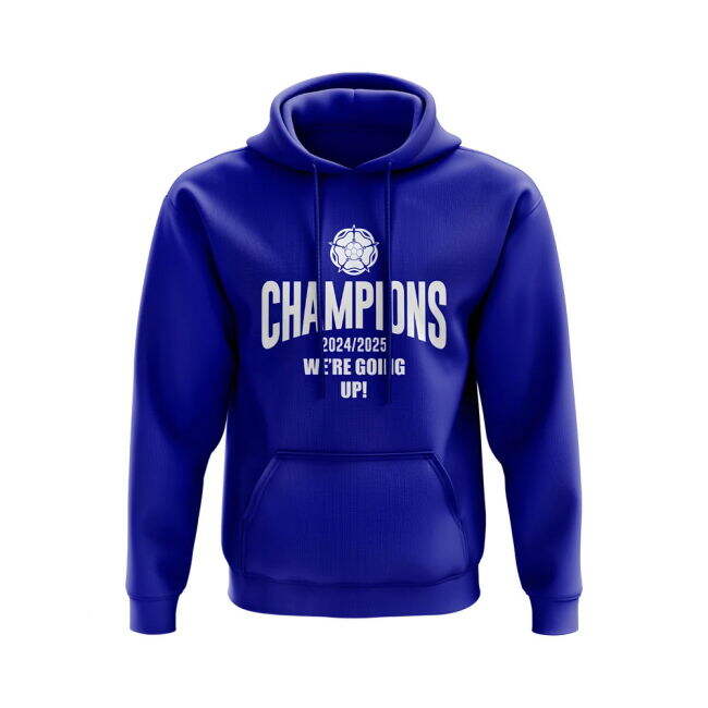 Genuine Leeds Leeds United Champions We Are Going Up Hoody (Blue)