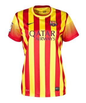 13-14 Barcelona Away Women's Jersey Shirt - Official Replica 792
