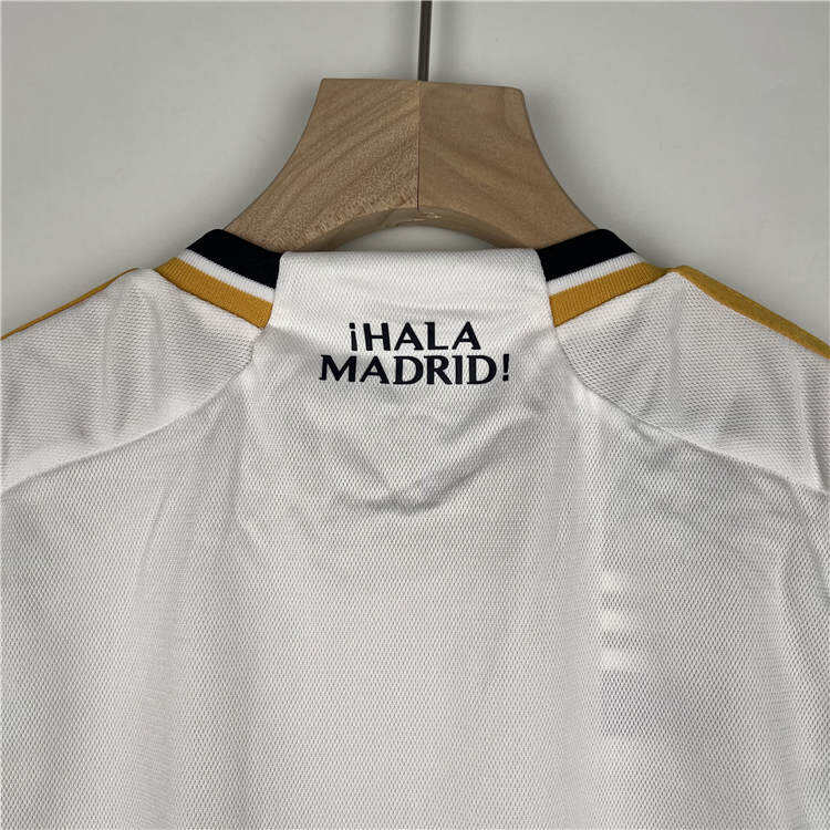 KidsYouth Real Madrid 2324 Home White Soccer Football KitShirtShort -