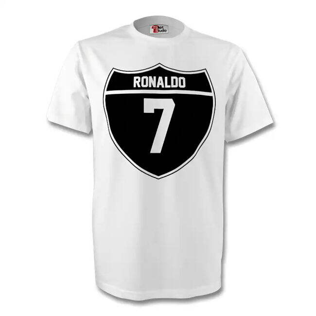 Cristiano Ronaldo Real Madrid Crest official style T-Shirt (Junior