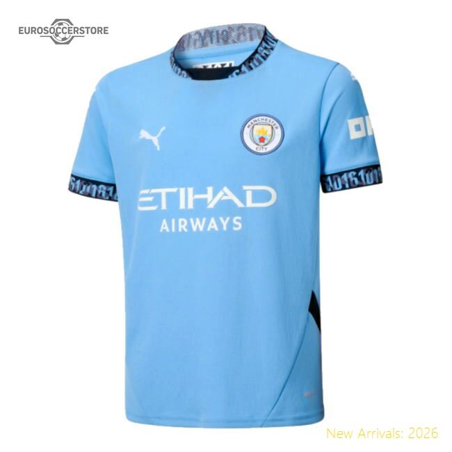 Premium 2024-2025 Man City Home Shirt (kids) (haaland 9) - Premium