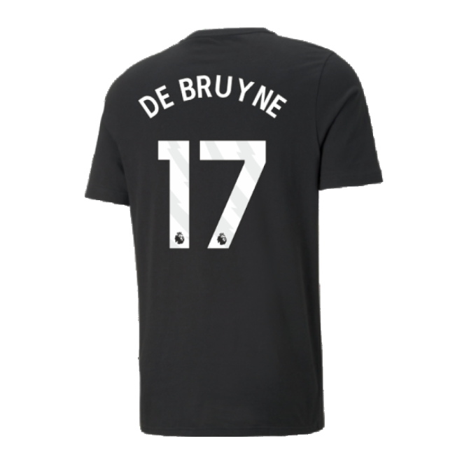 2024-2025 Man City ESS Tee (Black) (De Bruyne 17)