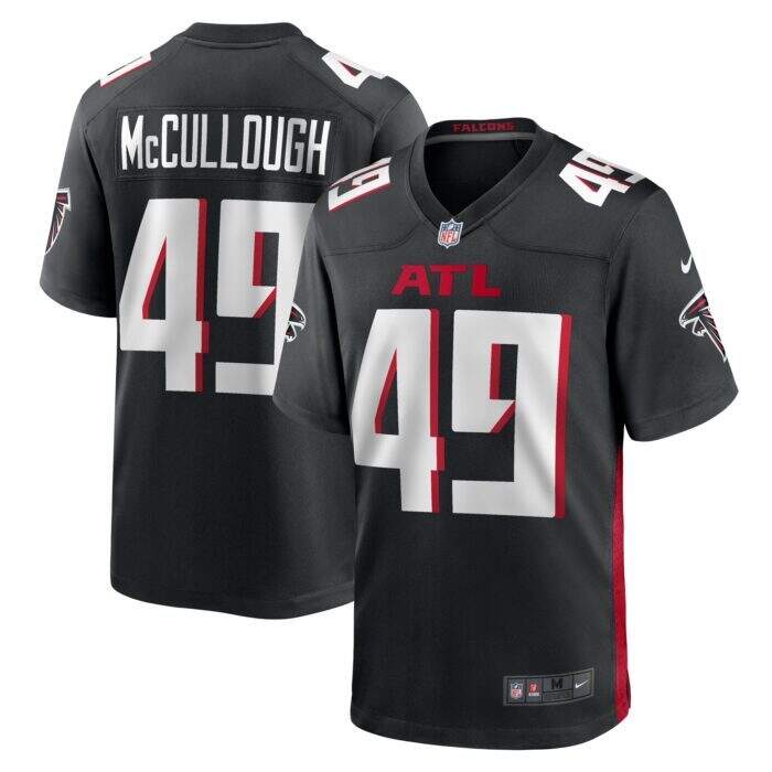 Men's Atlanta Falcons Liam McCullough Nike Black Team Game...
