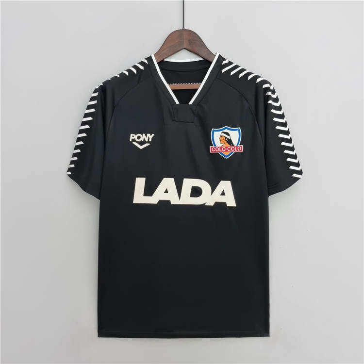 Colo-Colo Retro Soccer Jersey 1992 Black Away Football Shirt -