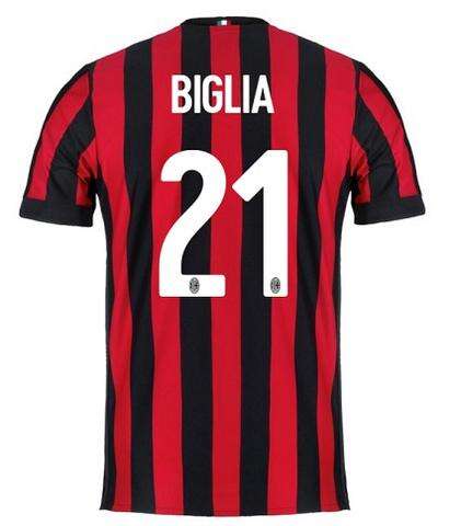AC Milan Home 201718 biglia 21 Shirt - Official Replica 9811