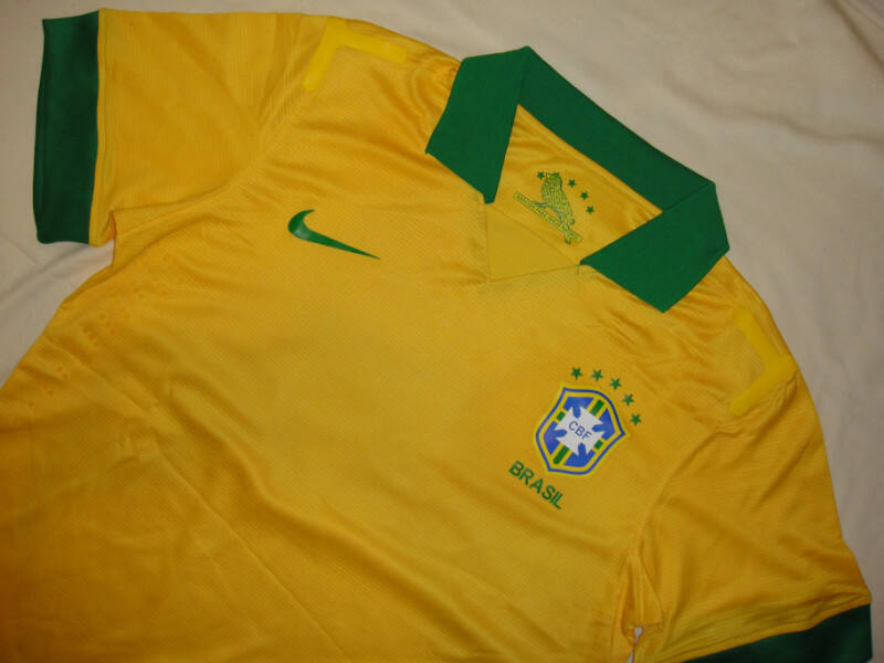 13-14 Brazil Home Yellow Jersey KitShirtShort - Official Replica 929