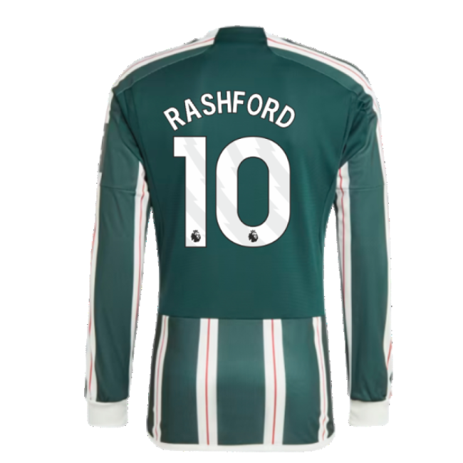 Elite Performance Football Man Utd Long Sleeve Away Shirt Rashford...