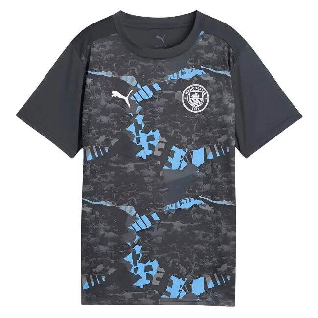 2024-2025 Man City Prematch SS Jersey (Strong Gray) - Kids