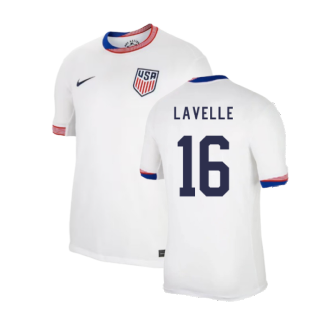 Rare USA Home Rare Jersey 2024-2025 (Lavelle 16)