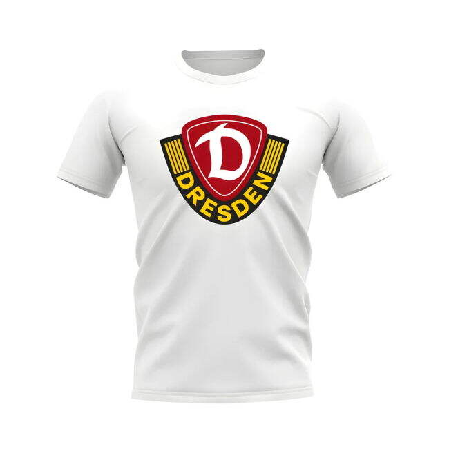 Dynamo Dresden Badge T-Shirt - White (Adult