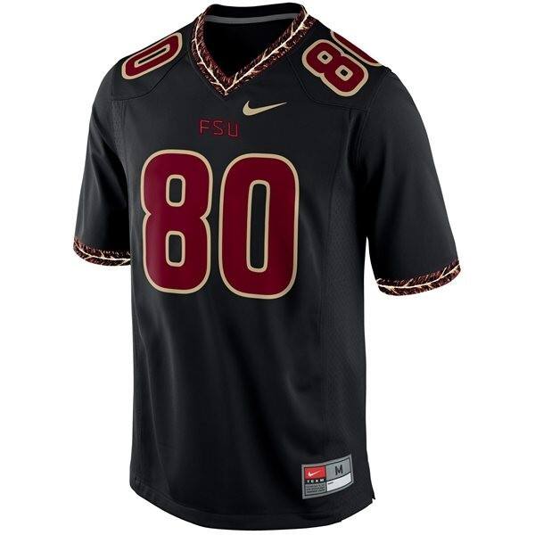 Premium Quality Men Florida State Seminoles #80 Black Men Black Design