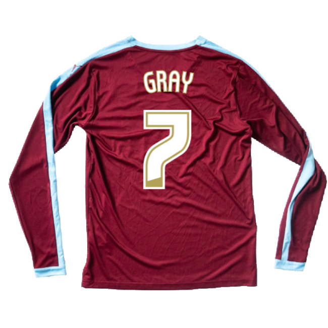 Premium Gray 7 2015 Burnley 2015-16 Long Sleeve Home Shirt ((Excell...