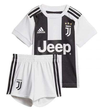 Kids Juventus 201819 Home Soccer Suits ShirtShorts - Official Replica