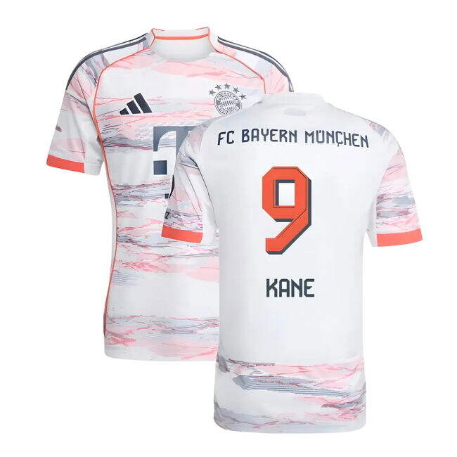 Bayern Munich 2025-2026 Away - Featuring Kane 9 - Durable Fabric