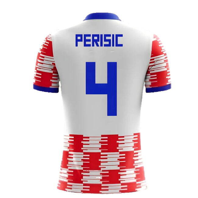 Perisic 4 New Comfortable Croatia Home Soccer Jersey