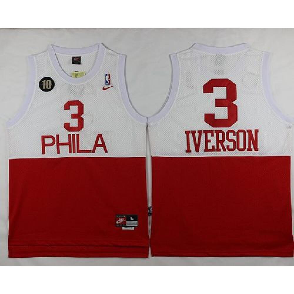 Fan Favorite Premium Men's PHI #3 Allen White Basketball Jersey