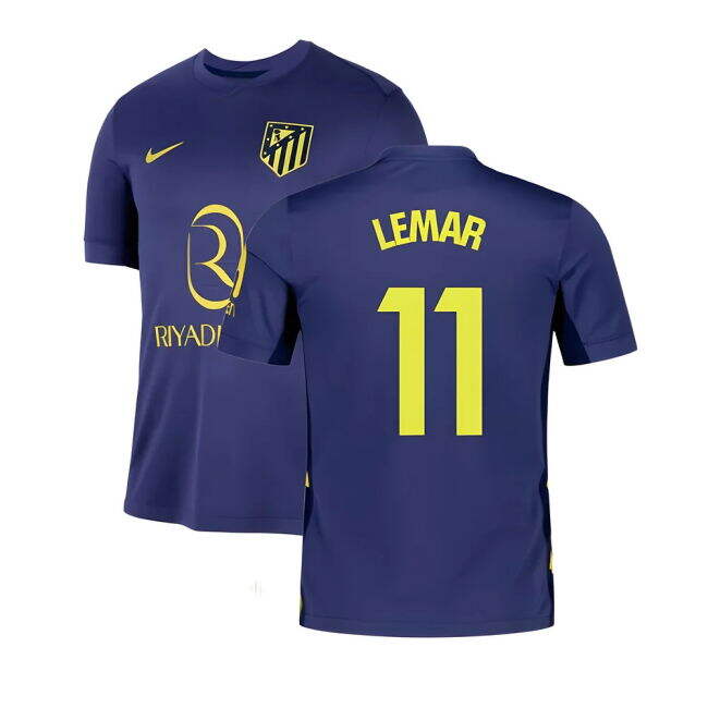 Lemar 11 Official Licensed Atletico Madrid Away Fan Jersey for Adults