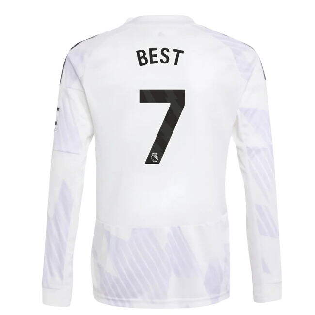 Stylish Man Utd 2025-2026 Man Utd Long Sleeve Away Shirt (Kids) (Be...