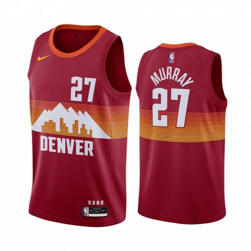 Nuggets #27 Jamal Murray Performance 2020 City NBA Jersey - Red