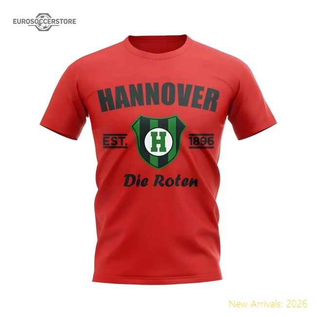 High-quality Hannover Established Football Supporter Tee (red)