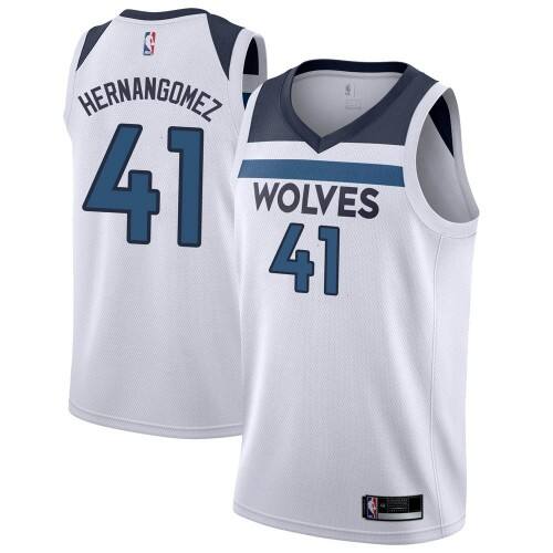 Nike Minnesota Timberwolves #41 Juan Hernangomez White NBA Swingman Association Edition Jersey Mens