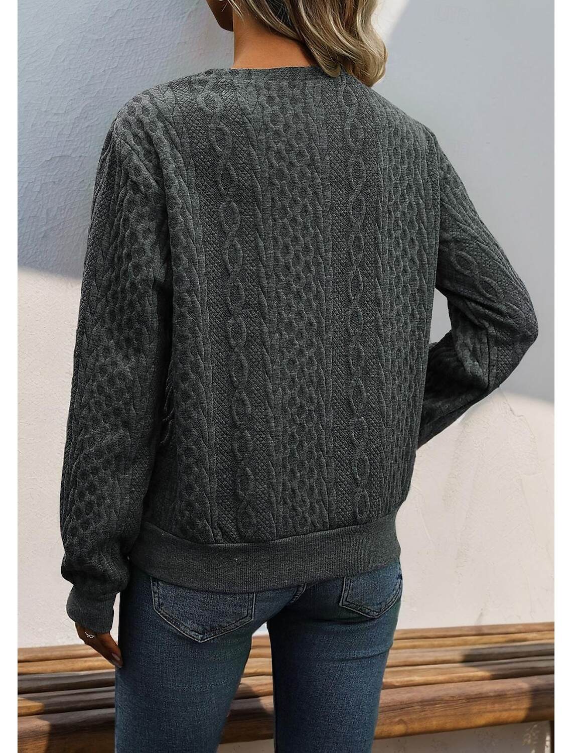 Women's Tunic Stylish Business Solid Color Plain Long Sleeve Asymmetrical Buttons Work Daily Spring Fall Winter