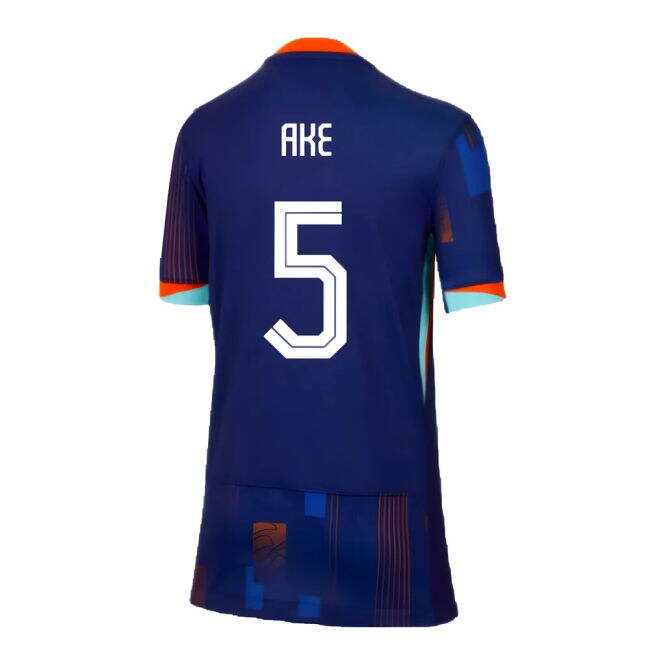 Ake 5 Netherlands Football Team Sleek Away Match Shirt (Kids)